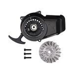 WOOSTAR Recoil Pull Starter with Flywheel Replacement for 2 Stroke 47cc 49cc Pocket Dirt Bike Mini ATV Engine Black