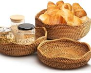 DelSol Rattan Bread Basket, Set of 