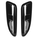 Car Bonnet Vent, Akozon ABS Bonnet Vent Cover Hood 1 Pair of Bonnet Air Vent Car Modified Parts Decorative Car Air Vent Hood for XKR XK8 (Bright Black SI-AT26109)