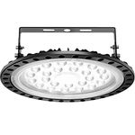 JPSDOWS 500W LED UFO High Bay Light, 6000K-6500K Workshop Lighting Daylight White IP65 Waterproof Ultra Thin LED Bay Lighting Shop Industrial Lamp Area Workshop Garage Lights Fixtures (500W)