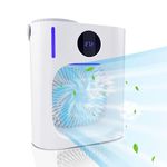 Surplex Portable Air Cooler, 4 in 1 900ML Personal Air Conditioner Fan with 3 Speeds 2 Spray, Small USB Evaporation Air Cooler Fan, Mini Desk Cooling Conditioner Fan with Humidifier for Room Office