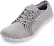 WHITIN Women's Minimalist Barefoot Shoes | Zero Drop Sole | Wide Width Fashion Sneaker, W81 | Light Grey, 8 Wide