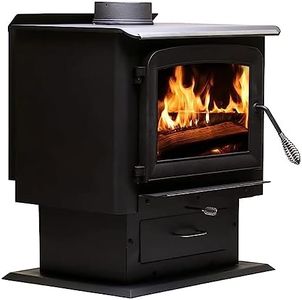 Ashley Hearth AW2020-P 2,000 Sq. Ft. Pedestal Wood Burning Stove, Medium, Black