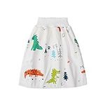 Magik Waterproof Cotton Training Pants Cloth Diaper Skirts Baby Toddler Night Time Sleeping Potty Training (Dinosaur, M for 0-4T)