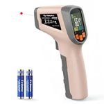 Tilswall Infrared Non-Contact Digital Laser Temperature Gun, -50℃~600℃ (-58℉~1112℉) with Adjustable Emissivity, High/Low Temperature Alarm, for Cooking/Pizza Oven/BBQ, Not for Human-W301