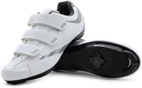 Tommaso Pista 100 SPD Spin Shoes for Women Indoor Cycling, Ready-to-Ride Cycling Shoes for Women with Pre-Installed SPD Cleats, Works with Most Spin Class & Indoor Bikes—White—Size 7.5US—38EU