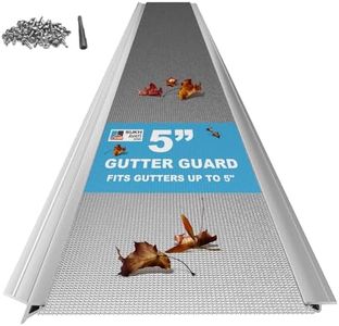 Gutter Guard Kit - 48FT (12 Pieces), Stainless Steel Mesh Gutter Guard, Fits 5-inch & Smaller Gutters, Heavy-Duty Aluminum Frame, Leaf Guard for Gutters, SmartPitch Technology, DIY-Friendly