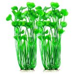 MyLifeUNIT Plastic Fish Tank Plants, Artificial Tall Aquarium Plants for Fish Tank Decor, 15.75 Inches (Pack of 2)