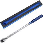 UYECOVE 1/2-Inch Drive Click Torque Wrench, Torque Wrench 1/2 Drive 25-250FT.LB/33.9-339N.M with a XIPE Storage Tray