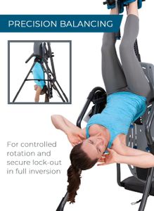 Teeter FitSpine LX9 Inversion Table – Deluxe Back Pain Relief, Grey