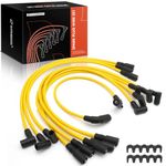 A-Premium Ignition Spark Plug Wires Set of 9 Compatible with Chevrolet Silverado 2500, Tahoe, Suburban 1500, Express 1500 2500, K1500, K2500 & GMC Yukon, Savana 1500 2500 & Cadillac Escalade & Isuzu