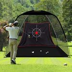 KAIDIDA Golf Practice Net for Driving Chipping 10x7FT Heavy-Duty Portable Garden Training Net with Target Carry Bag Home Golf Accessories