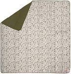 Kelty Biggie 2-Person Indoor/Outdoor Insulated Camping Blanket – Travel Throw Two Person Large Size, Ground Covering, Concert Blanket, Stuff Sack Included, Winter Moss