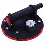 Zaptec Vacuum Suction Cup Lifter Pumping Type 8" 140 Kg Capacity with Pressure Gauge Indicator for Lifting Glass, Tile, Marble, Granite, Glass, etc.