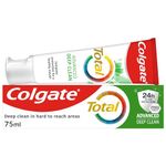 Colgate Total Advanced Deep Clean Toothpaste 75ml | fluoride toothpaste | cleans deep in hard-to-reach places | superior 24 hour bacterial defence* | fights plaque bacteria 3x more effectively**