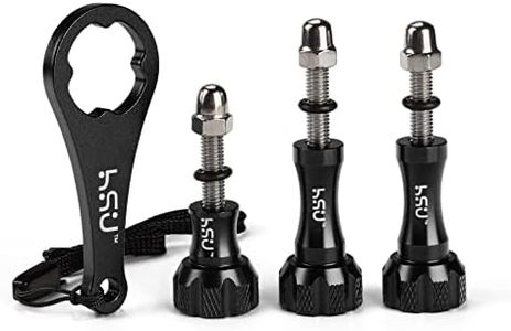 3pcs Aluminum ThumbScrew Set + Wrench for Gopro Session Hero 5/4/3+/3/2/1 (Black)