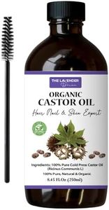 250ML Pure Organic Castor Oil for Eyelashes and Eyebrows| 100% Pure Cold Pressed Castor Oil, Hexane Free Cosmetics Castor Oil | Organic Castor Oil,Pure Cold Pressed Castor Oil