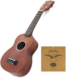 KALA Soprano Size Ukulele KA-15S Bundle with Aquila Soprano Ukulele Strings AQ-S