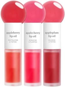 NOONI Vegan Appleseed Lip Oil Set - Appleberry & Applecherry & Appleplum | Lip Stain, Stocking Stuffers, With Apple Seed Oil, Lip Oil Trio, Gift Sets, For Chapped and Flaky Lips
