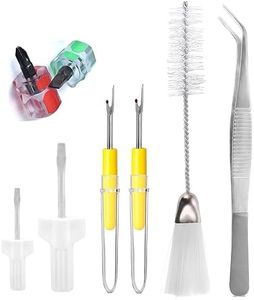 8 Pieces Sewing Machine Cleaning Kit Include Sewing Machine Repair Tools with Tweezers Double Headed Brush Screwdriver for Repair and Cleaning Sewing Machine