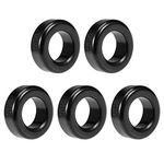 sourcing map Toroid Core, Ferrite Chokes Ring Iron Powder Inductor Ferrite Rings, Black 5pcs, 23.5 x 40.5 x 14.7mm