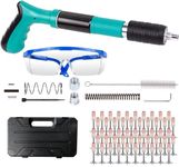 PRETOX Manual Mini Steel Nail Gun 5 Gears Power Adjustable Wall Nail Guns for Ceiling，Manual Steel Nails Gun Tool, Concrete Nail Gun, Mini Portable Nail Shooting Machine with 30 Nails (Nail Gun Set)