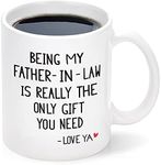 Cabtnca Being My Father-in-law Mug, Fathers Day Idea for Father-in-law from Daughter Son, Best Birthday Gift for Father-in-law, Father Male Coffee Mug for Dad White 11 Oz