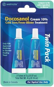 WELMATE - Docosanol Cream 10% (2 Pack) - Cold Sore Treatment for Lips - Fever Blister & Cold Sore Pain Relief Cream - Lip Care Products - 0.07 oz Tube