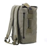 Strong Canvas Backpack for Men & Women Multifunctional Sports Duffel Gym Bag Travel Rucksack Hand Luggage for Indoor Exercise and Outdoor Hiking Camping Climbing Mountaineering Expedition Green