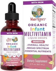 MaryRuth Organics Multivitamin & Multimineral with Iron for Infants | USDA Organic | Sugar Free | Liquid Vitamins for Babies 6-12 Months | Immune Support & Overall Wellness | Vegan | Non-GMO | 2 Fl Oz