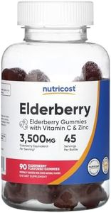 Nutricost Elderberry Gummies with Vitamin C & Zinc 90 Gummies - Gluten Free, Vegetarian