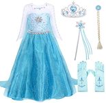 COTRIO Girls Princess Fancy Dress Halloween Costume Christmas Birthday Pageant Party Ball Gown 1-2 Years with Accessories