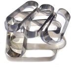 Prime Bakers and Moulders Steel hot Dog Baking Rings 6.5 Inches Long (10)