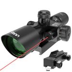 UUQ 2.5-10x40E Rifle Scope with Red/Green Illuminated Mil-dot with Red Laser