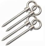 AIVOOF Hammock Hooks, 4Pack Heavy Duty Hammock Hanging Kit Stainless Steel Eye Screw Hooks 2600LB Capacity Swing Hardware for Yoga Hammock Swing Chair Indoor Outdoor