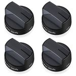 W10339442 Gas Stove Knobs, Cooktop Surface Burner Control Knobs Black Replacement, Compatible with Whirlpool Gas Range/Stove/Oven, Replaces WPW10339442 PS11753188 (4packs)