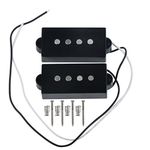 FLEOR Open Alnico V PB P Bass Pickup Humbucker Pickup for 4 String P Bass Replacement, Black Color