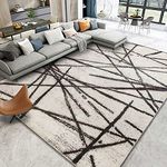 Calore Rugs Living Room Large Modern Soft Area Rug Modern Simple Style Short Pile Beige Pattern Carpet (Beige, 200 x 300 cm)