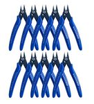 Small Wire Cutters 10 Pack,KAIHAOWIN 170 Wire Flush Cutters,Wire Clippers,Nippers,Clean Cut Pliers,Side Cuttes,Diagonal Cutting Pliers for Electronic Floral Heating Wire Model Sprue Soft Copper,Blue