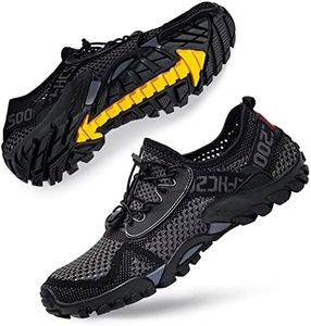Man Women Water Shoes Beach Swim Aqua Shoes for Surf Yoga River Boating Sailing Kayaking Travel Grey Black