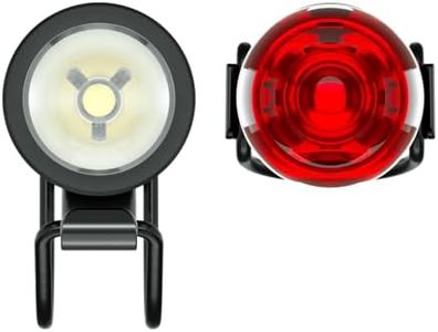 Knog Plug Bicycle Front and Rear Light Twinpack, Black