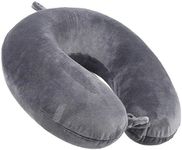 kierain Travel Pillow Memory Foam Neck Pillow for Travel Support Pillow Luxury Compact Lightweight Quick Pack for Camping Sleeping Rest Cushion (Gray)
