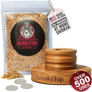 SmokeTop Cocktail Smoker Kit - Old Fashioned Chimney Drink Smoker for Cocktails, Whiskey, & Bourbon - by Middleton Mixology (Cherry)