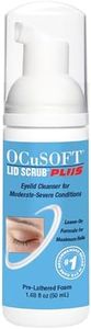 OCuSOFT Lid Scrub PLUS Foam- Moderate to Severe Eyelid Conditions - Instant Foaming Eyelid & Eyelash Cleanser - Extra Strength Daily Eyelid Cleanser to Remove Oil, Dirt, Pollen & Eye Makeup-1.68 fl oz