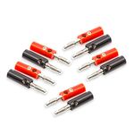 Sks.4MM banana Plugs,Red & Black, Male banana plugs, banana plug connectors pack of 10