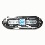 shadow-caster SCM-6 LED Underwater Boat Light - Bimini Blue - 316 Stainless Steel Housing - Polycarbonate Lens - IP68 Fully Submersible Waterproof