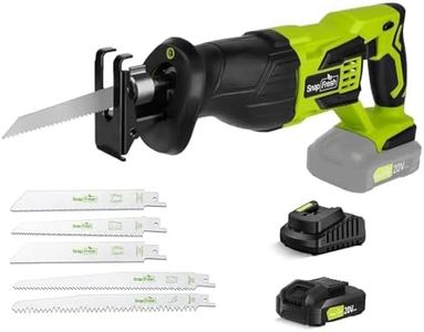 SnapFresh 20V Cordless Reciprocating Saw –3000 SPM, Variable Speed Trigger, Tool-Free Blade Change, LED Light, Lightweight & Compact for Wood, Metal, Plastic, 2.0Ah Battery & Fast Charger Included