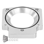 LS Throttle Body Adapter 4in Intake Manifold Throttle Body Adapter Aluminum Alloy Throttle Body Spacer Fit for GM LS1 LS2 LS6 LSX LS4 (Silver)