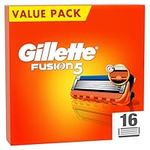 Gillette Fusion5 Razor Blades Men, Pack of 16 Razor Blade Refills with Precision Trimmer, 5 Anti-Friction Blades (Packaging may vary)