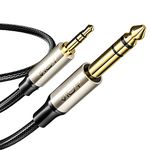 VIOY 3.5mm to 6.35mm TRS Stereo Audio Jack Cable[1M], 3.5mm 1/8" Male Mini Jack to 1/4 Inch Jack Male Aux Cable Adapter, Nylon Braid Compatible for Laptop, Home Theater Devices, Amplifiers